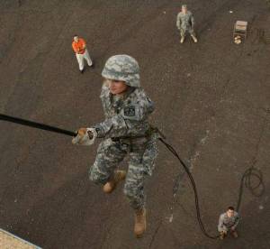 Me repelling during Army ROTC